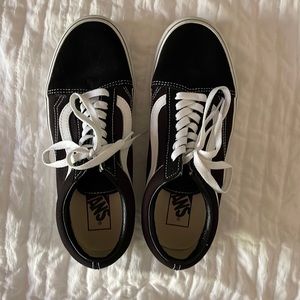 black platform vans - size womens 8